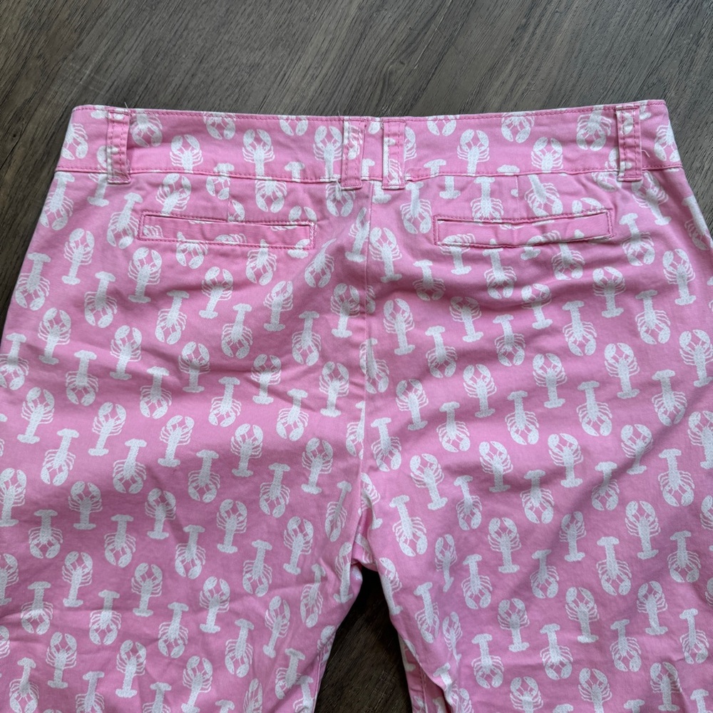 Crown & Ivy Pink Lobster Print Pants - Size 10 Petite - Picture 10 of 10